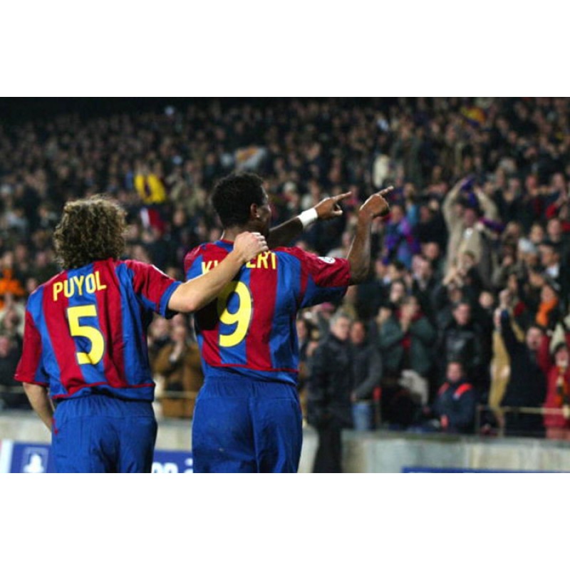 Barcelona 2002-2004 Kluivert #9 Homekit Nameset Printing